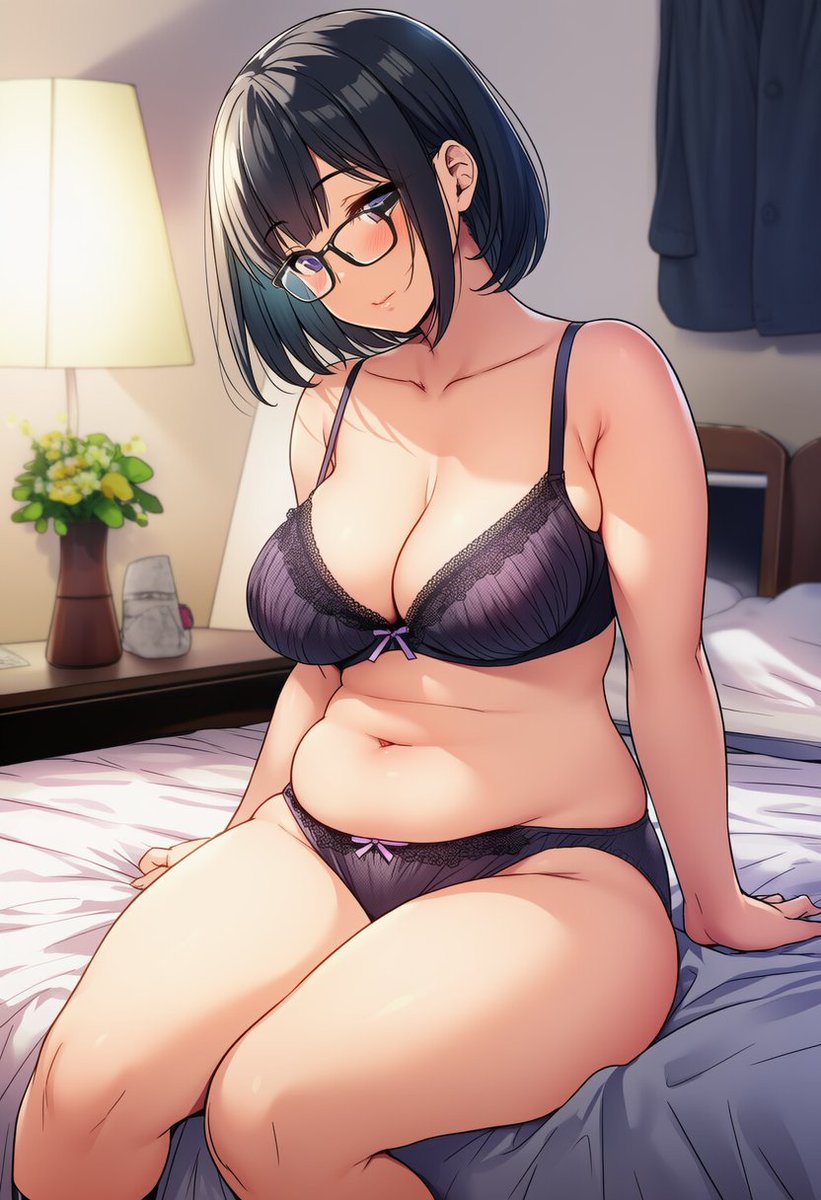 azuma_urasub's tweet photo. AIってすごいな
黒髪ショートボブぽっちゃり眼鏡っ娘という自分の性癖盛り盛りなキャラを一瞬でアウトプットできるんだから https://t.co/gX2vFdOty4