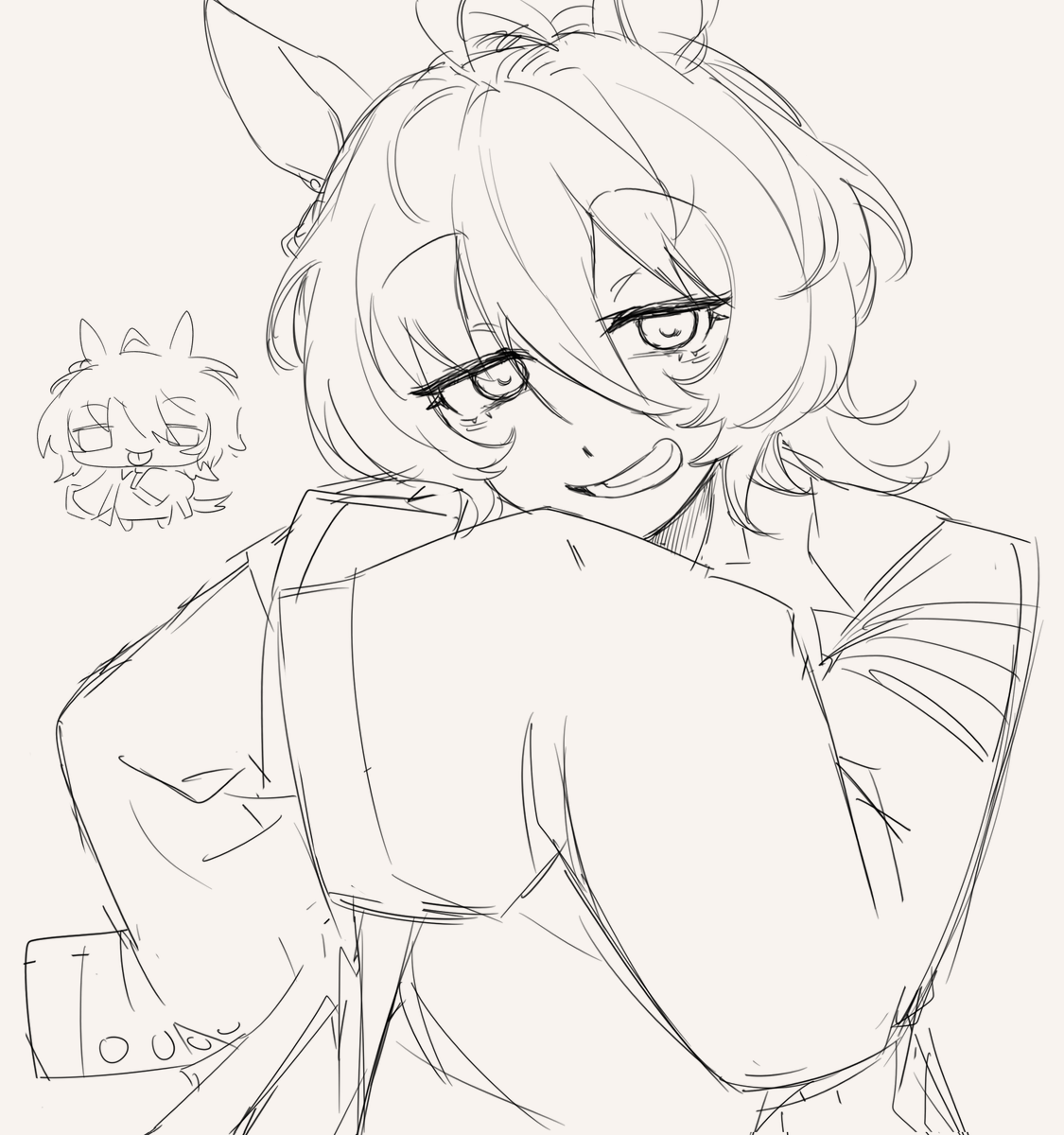 sweetmelonpuff's tweet photo. agnes tachyon sketch blegghhh https://t.co/qLJb8Wa4o5