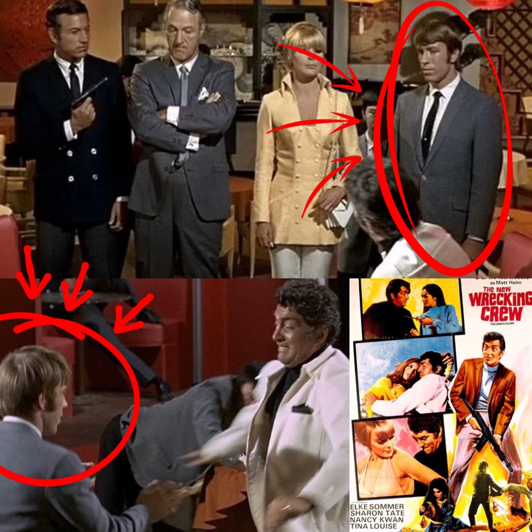 Chuck Norris had his first on screen role in 1968s Dean Martin spy film THE WRECKING CREW alongside the likes of Bruce Lee, Sharon Tate and Elke Sommer…

Lee actually got Norris the role as he served as the films karate instructor and needed other martial artists to train with!