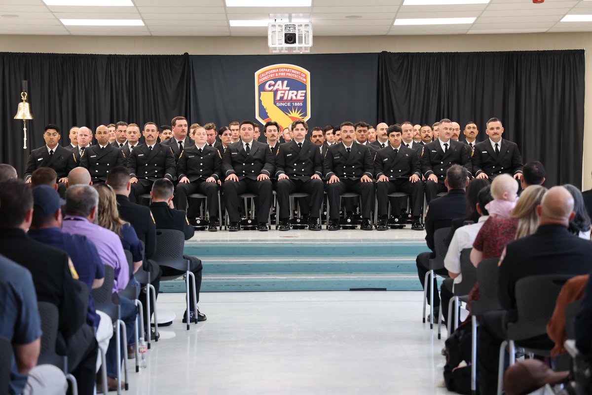 calfireSCU's tweet photo. Congratulations to our newest Fire Apparatus Engineers, Engineer Gates and Lucero Jeremiah! 🚒🎓 They graduated from the CAL FIRE Company Officer Academy in Redding, CA this morning. They’re highly skilled and ready to protect the Santa Clara Unit and CA! 🔥 #CALFIRESCU #CALFIRE https://t.co/BdgYTnlf2r