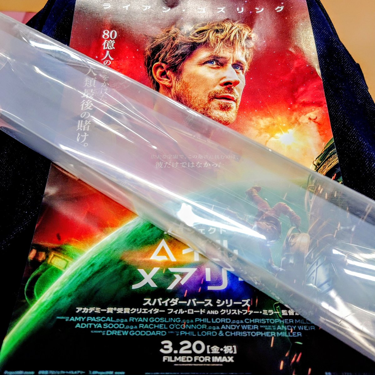 100均 個人的ヒット商品 ポスター収納ケース 映画の特典ポスターA3に