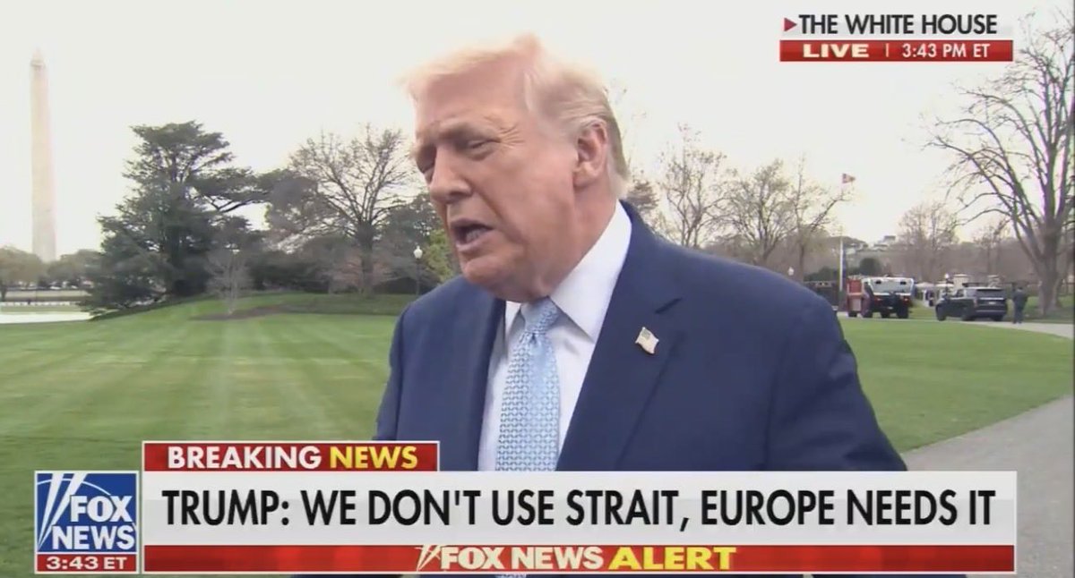 Trump: “We don’t use the Strait. It will open itself…”

A “simple” military maneuver—
that needs massive logistics, ships, and NATO backing.

But sure… it just opens itself.