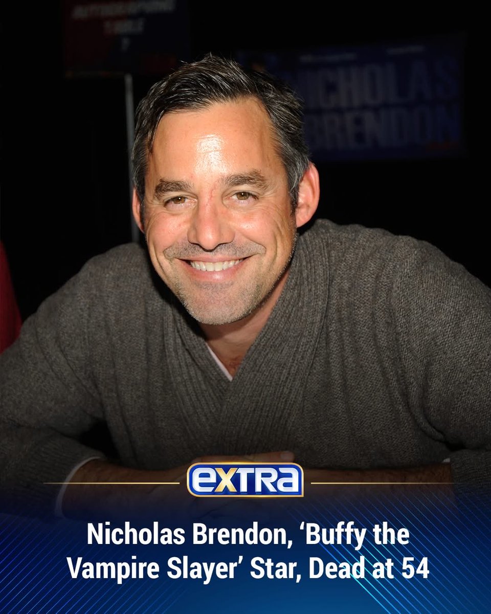 extratv's tweet image. Nicholas Brendan, best known for his role as Xander Harris on "Buffy the Vampire Slayer," has died at 54. 

In a statement to The Hollywood Reporter, his family shared, "We are heartbroken to share the passing of our brother and son, Nicholas Brendon. He passed in his sleep of
