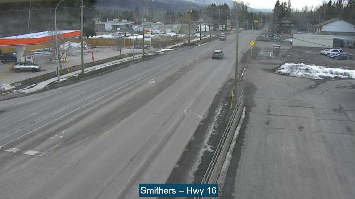 DriveBC's tweet photo. 🛣️ A Look Around BC.
#SmithersBC #BCHwy16
Current conditions as of 5:55pm Friday 20 March 2026: mostly cloudy and 3 degrees.
Saturday's forecast: sunshine for the first half of the day then showers and wind later on with a high of 5 degrees.
https://t.co/MNovn5LekK https://t.co/J6cOtO7uqx