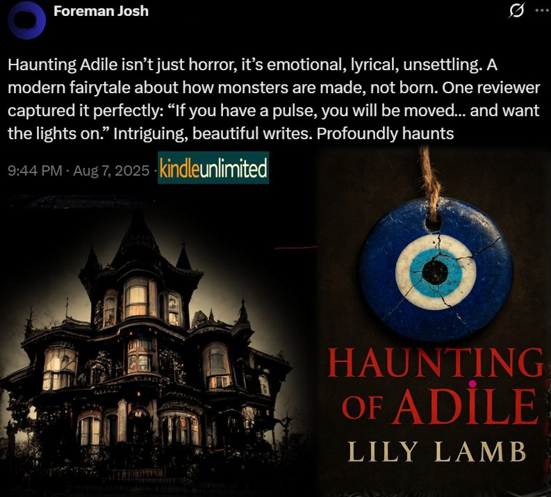 Author Lily Lamb tweet media