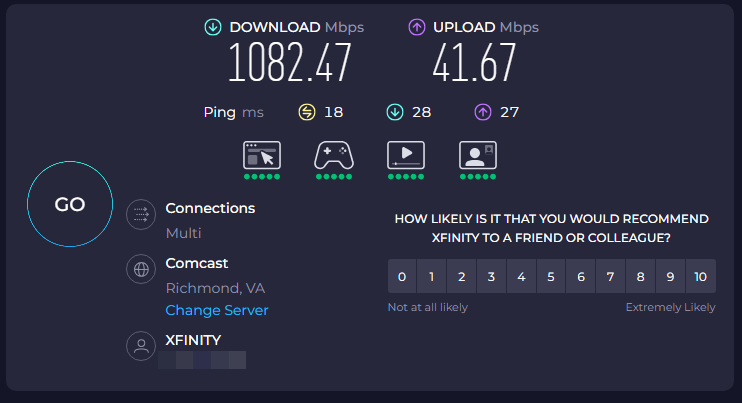 WraithTDK's tweet photo. Oh, hello there new router with 2.5GHZ WAN port.

My laptop now has a faster connection over WiFi than my desktop does over Ethernet. Wild. https://t.co/a2YXoA94yZ
