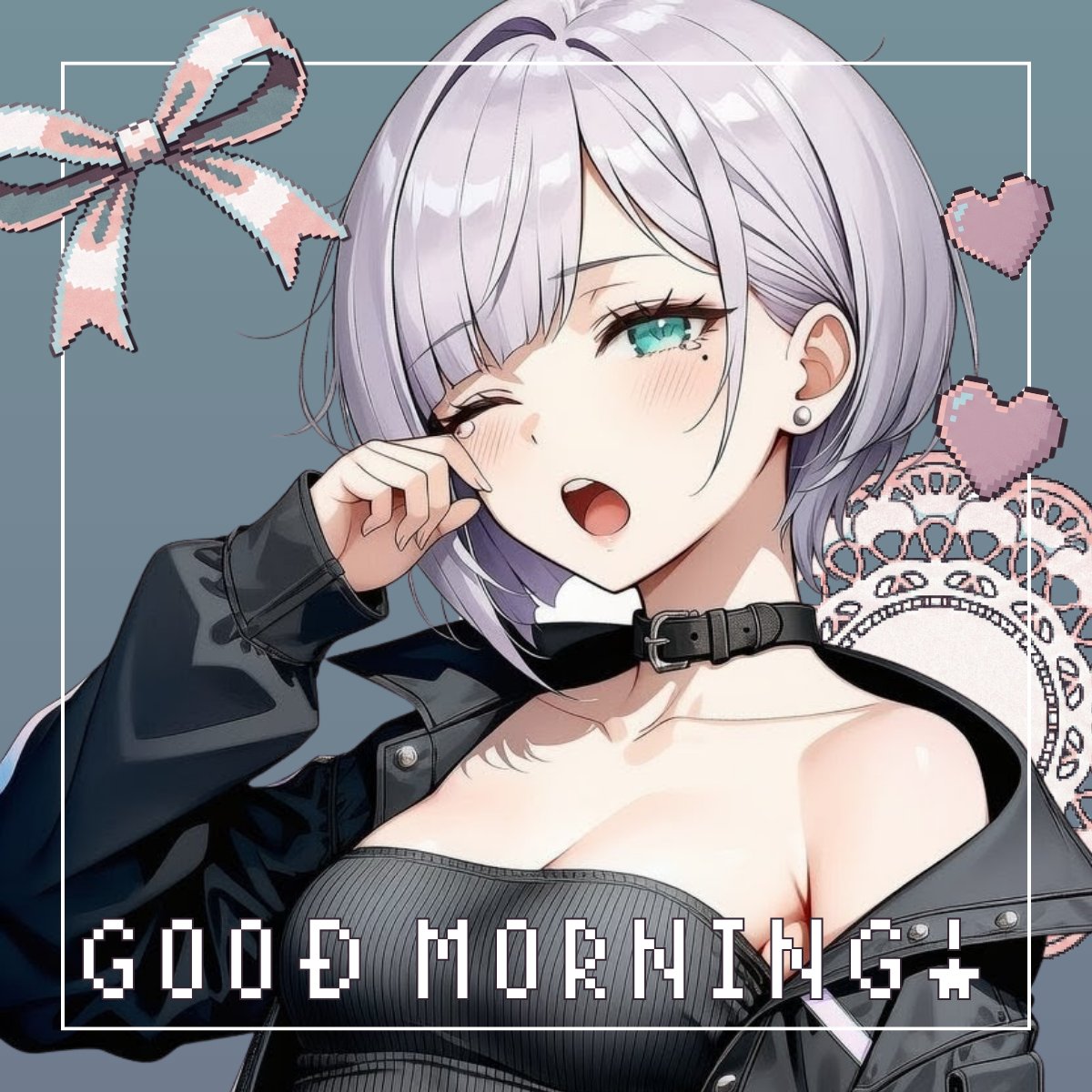 nerija_4's tweet photo. おはようございます🌱

三連休の真ん中、
今日はいろいろと予定があるので少々気が重い夜奈河です、、🫠
終わったらゆっくりぽこポケするんだ👾

皆さんはどんな週末をお過ごしですか？👀

 #おはようVTuber  #VTuber準備中 https://t.co/CQ4ejCRmdk