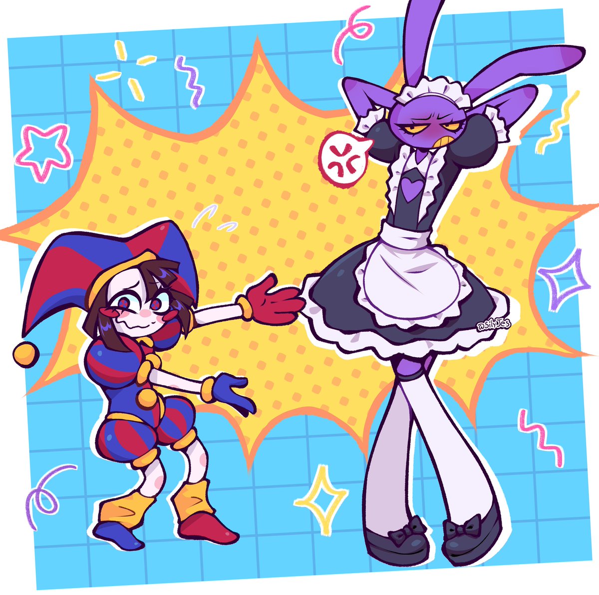 SilyJes's tweet photo. Repost 💜 #theamazingdigitalcircus #TADC #funnybunny #digitalartwork https://t.co/Om8H3lkoUl
