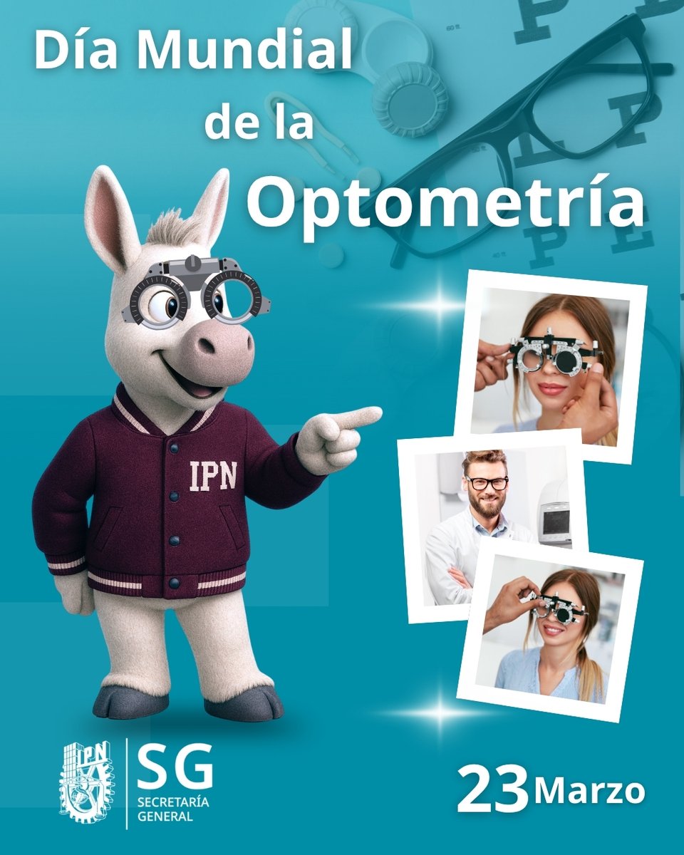 SecretariaIPN's tweet photo. En este Día Mundial de la Optometría, reconocemos a quienes cuidan la salud visual y ayudan a devolver enfoque y luz a nuestras vidas. Cuidar nuestra mirada es resguardar la ventana desde la cual imaginamos y construimos el futuro. 👁️🔬✨ 👁️👓✨
 #CICS https://t.co/0siOc9FFd4