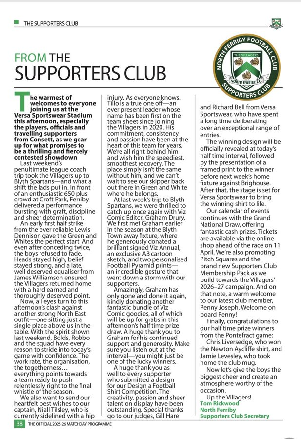 Official North Ferriby FC Supporters Club tweet media
