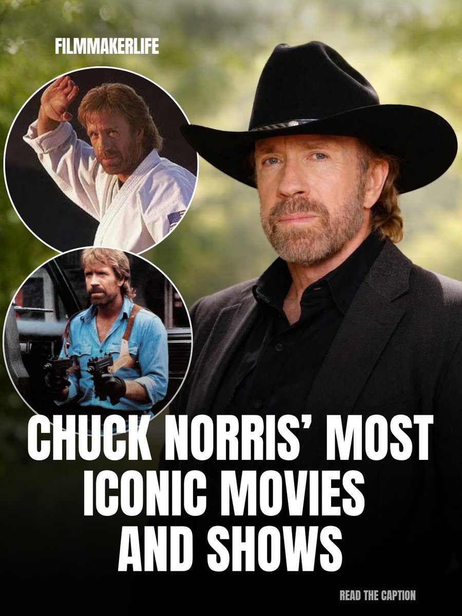 FilmmakerLife_'s tweet image. Chuck Norris wasn’t just an action star.He became a global icon, from classic martial arts films to one of the most recognizable TV shows in the world.And later… an internet legend.Which role do you remember him for?

#ChuckNorris #ActionLegend #MartialArtsCinema #Filmmakerlife