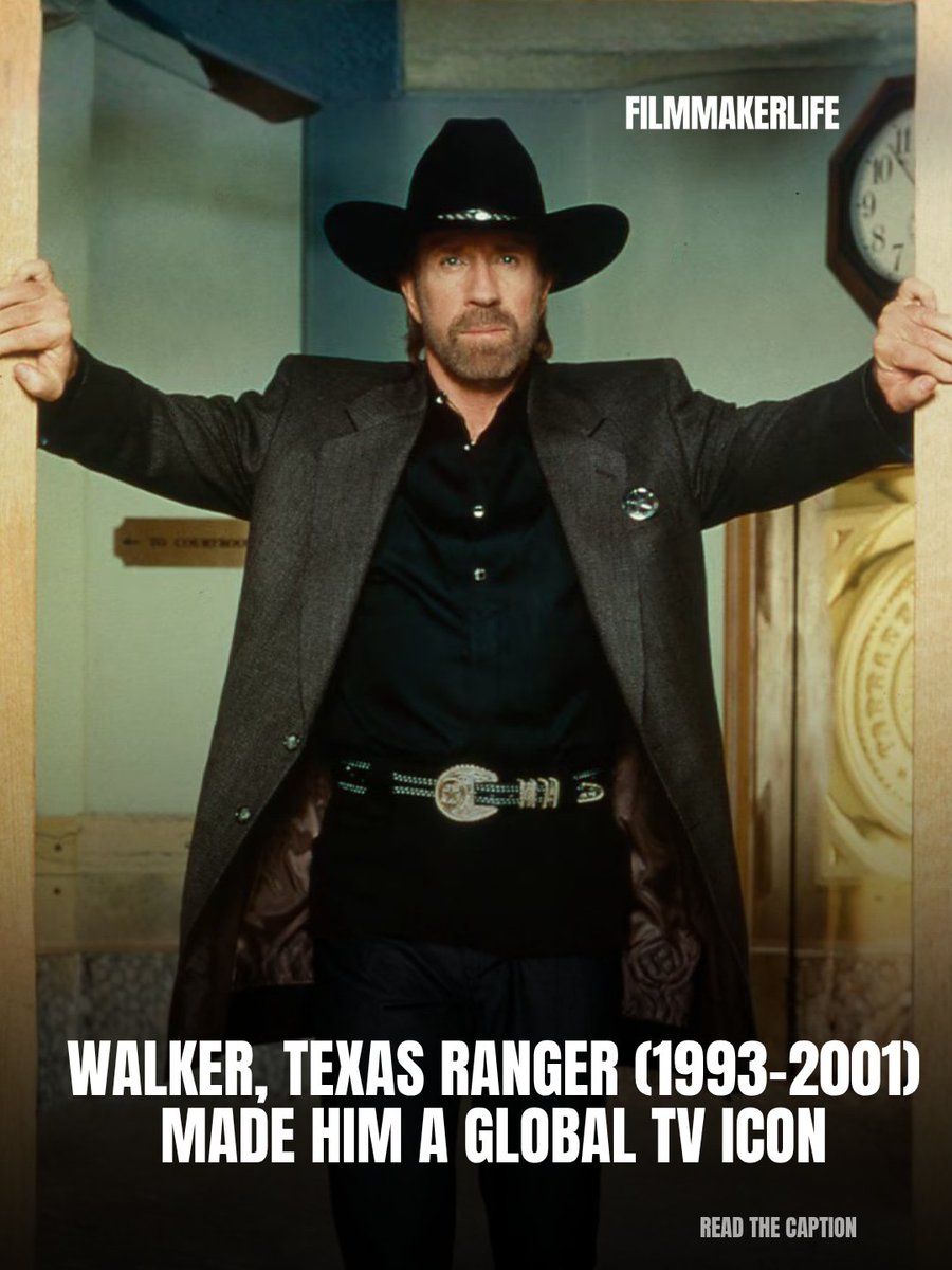 FilmmakerLife_'s tweet image. Chuck Norris wasn’t just an action star.He became a global icon, from classic martial arts films to one of the most recognizable TV shows in the world.And later… an internet legend.Which role do you remember him for?

#ChuckNorris #ActionLegend #MartialArtsCinema #Filmmakerlife