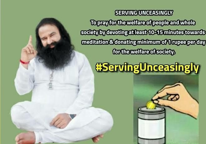 Abhishek992962's tweet image. Every person should help others by saving some part of his salary every month. Following this teaching of Saint Gurmeet Ram Rahim Ji, volunteers of Dera Sacha Sauda #Save1Coin every day and help people by giving them food and clothes with this money.