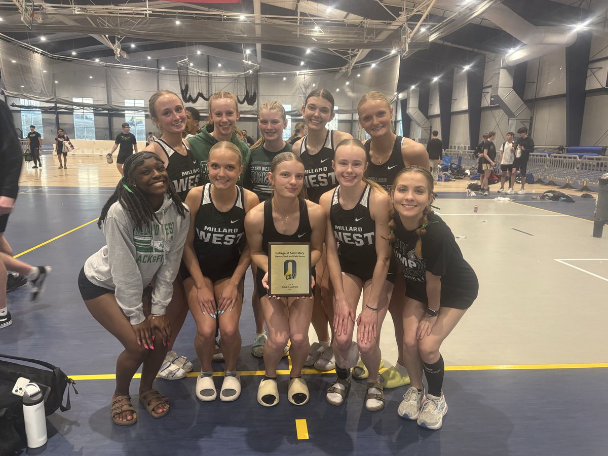 MWestGirlsTrack's tweet photo. Wildcats are the winners of the College of St. Mary’s Invite. Good start of the season. We host our JV on Monday. https://t.co/gZfoUNF1vi