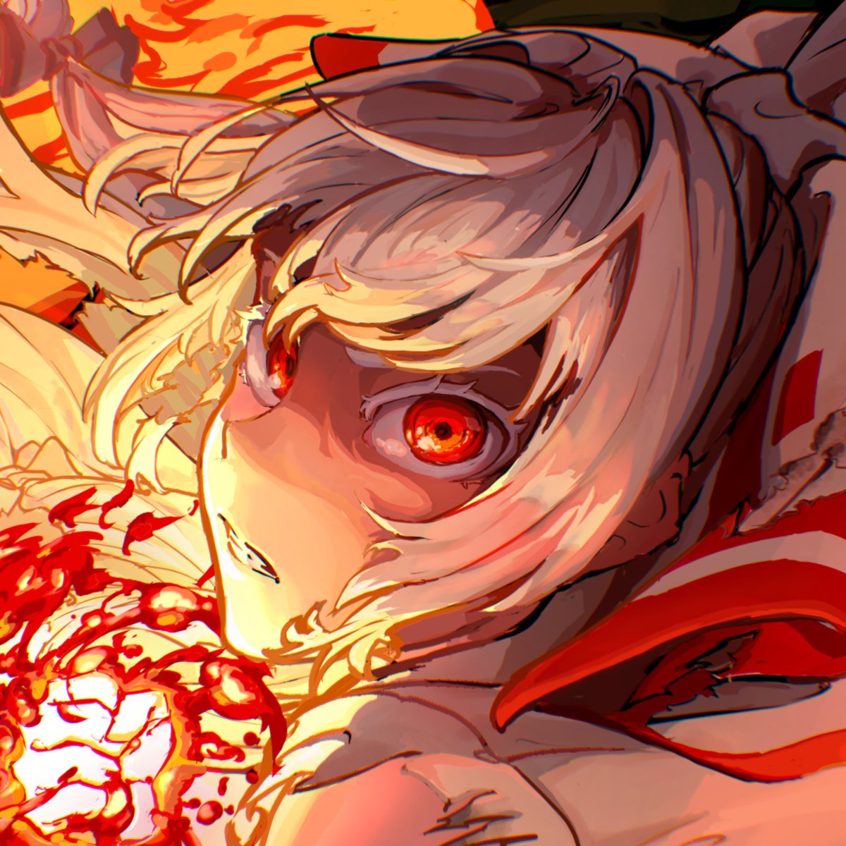 今回の妹紅さんの顔です。 個人的にかなり気に入ってます。