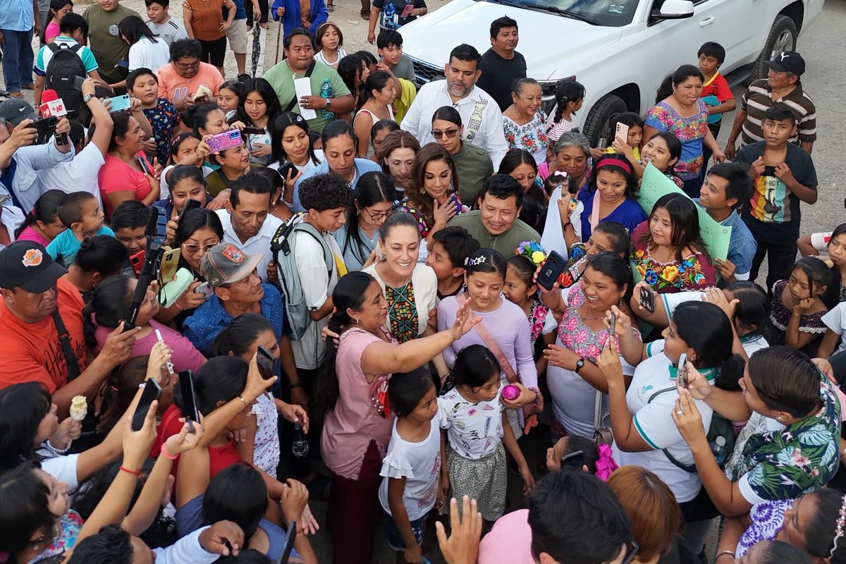 pedrokanche's tweet image. Eventos de la presidenta @Claudiashein en #QR