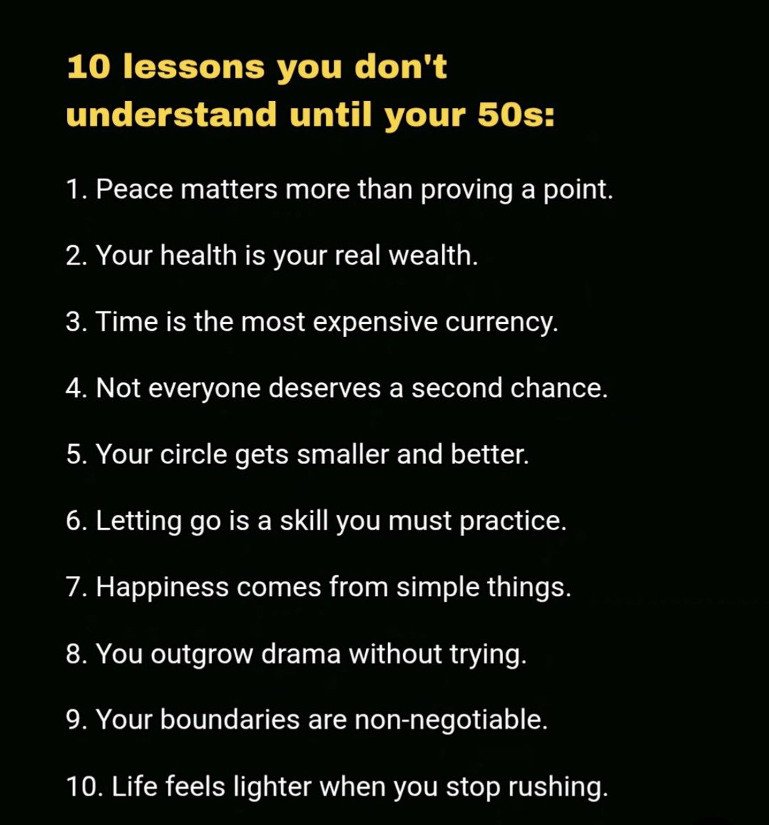 AmyJDub's tweet photo. I’m not in my 50s yet, but I’ve learned these lessons. https://t.co/F1RROxBEIJ
