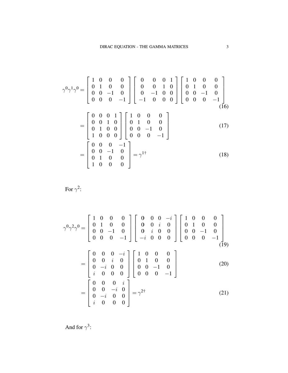 sonukg4india's tweet image. ensuring the equation is linear in time and space derivatives. These matrices act on 4-component objects known as Dirac spinors, which represent spin-up/down states and their antiparticles.
#educationalcontent #mathematics  #Diracmatrices #gammamatrices
