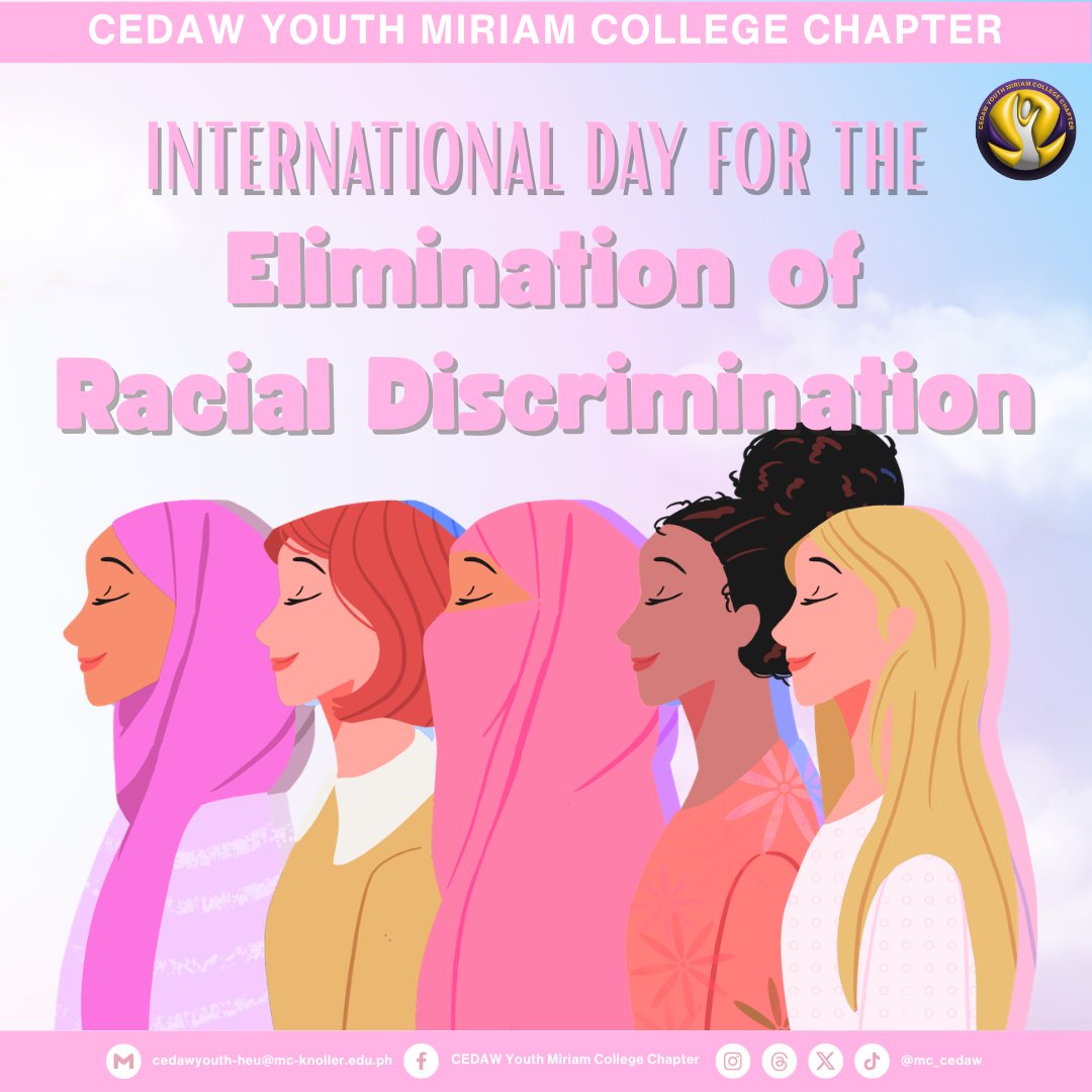 mc_cedaw's tweet photo. Today marks the International Day for the Elimination of Racial Discrimination. In the Philippines, this means confronting the biases that divide our own people. Whether you're Tagalog, Bisaya, Kapampangan, or Ilocano, we are all Filipino. https://t.co/93JxyXSPCj