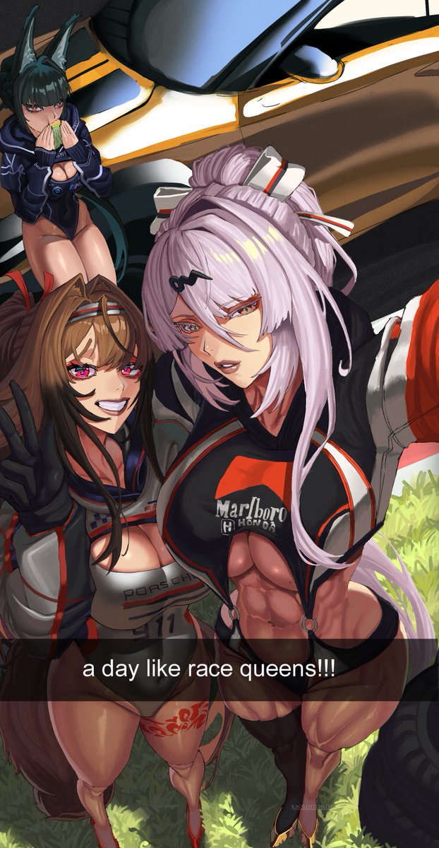 Kaos_ottehkob's tweet photo. [zzz] 
Void Hunters: a day like a race queens 

It's been a long time since I drew a muscular woman, I really enjoyed getting back to it.

#ゼンゼロ #ZenlessZoneZero #zzzero https://t.co/JNRahe68Nb