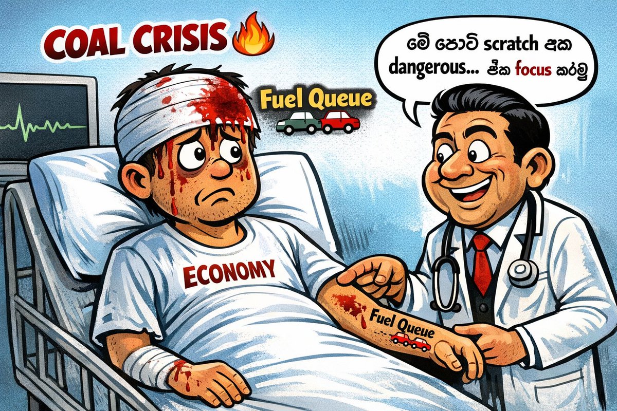 AnjulaSD's tweet photo. Today proves the future is dark

#coalcrisis #NPP #Agenda #BigPicture #Fuel #Failed 
#AKD #srilankanews https://t.co/6xZF6pkwk3