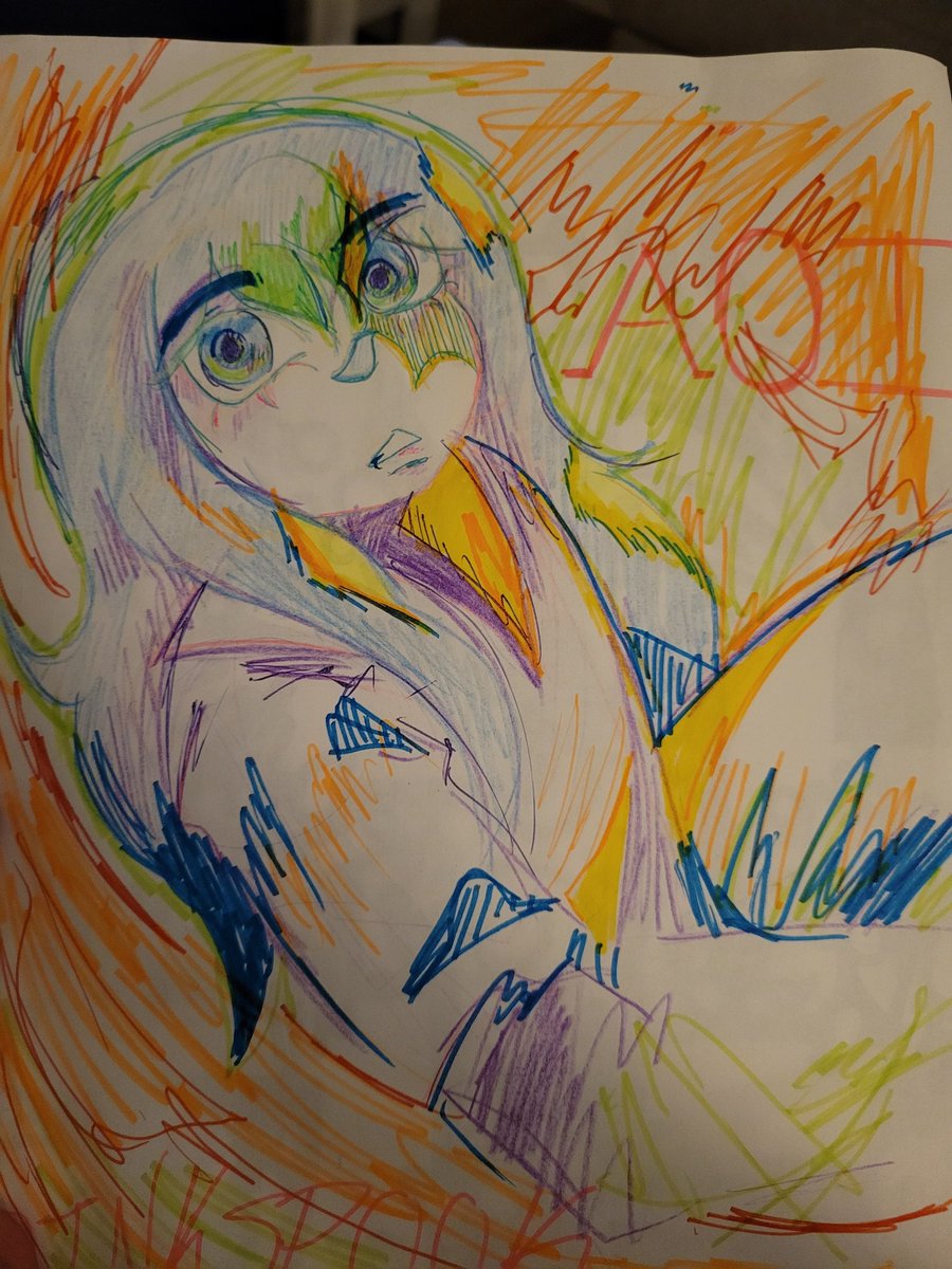 InkSpook_pjsk's tweet photo. thank you mama for the dollar store art supplies for Christmas 3 years ago I finally used them https://t.co/vgV5ZOBDyV