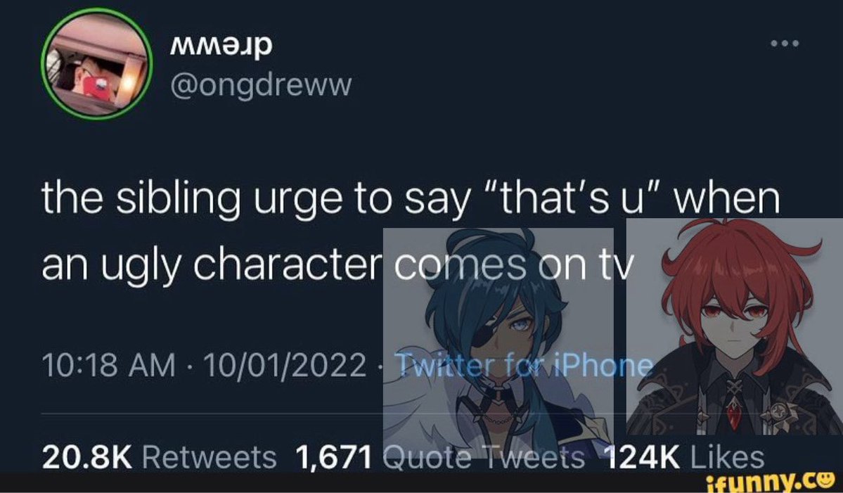 genshin characters as random posts tweet media