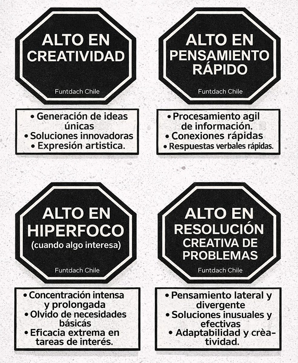 funtdach's tweet photo. 🧠⚠️ Fundación Funtdach Chile presenta: “ALTO EN…” — una serie de láminas sobre TDAH y neurodivergencia inspiradas en la ley de etiquetado de alimentos en Chile 🇨🇱.

#TDAH #Neurodiversidad #SaludMental  #FuntdachChile  #Altoen

https://t.co/mkr1IsoMuY https://t.co/XQf0YSSYZ9