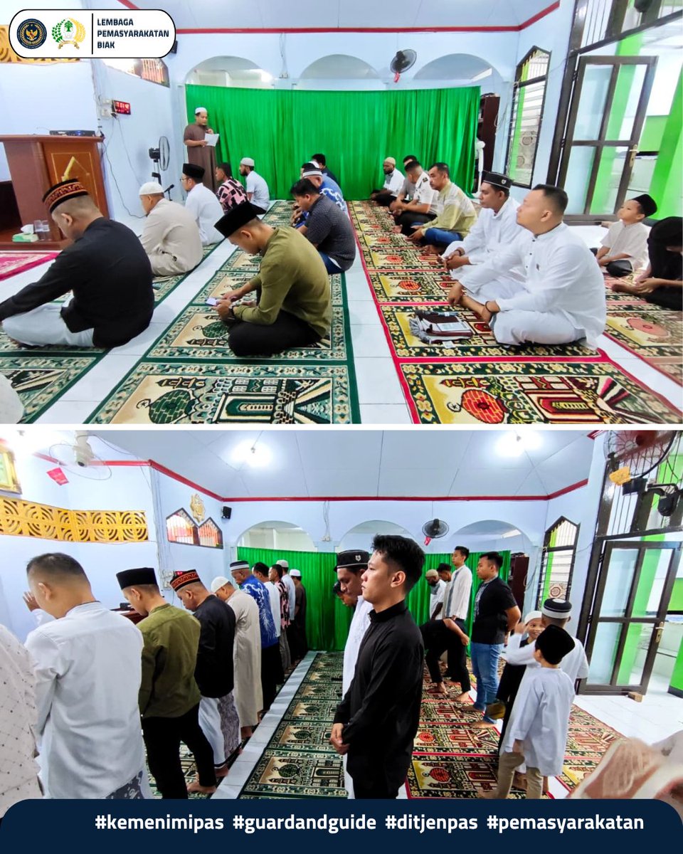 BiakLapas's tweet image. KHIDMAT DAN PENUH MAKNA, LAPAS BIAK GELAR SHOLAT IDUL FITRI 1447 H

selengkapnya :
instagram.com/p/DWINBXXD2Qg/…

#kemenimipas
#guardandguide
#infoimipas
#pemasyarakatan
#pastibermanfaat
#LapasBiak
#PastiTRITON
#YonasKaway