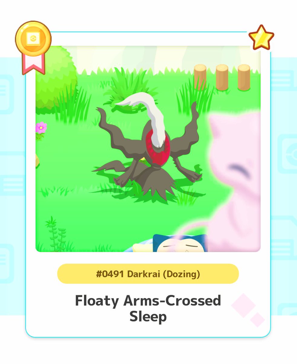 i discovered darkrai today and mew decided to photobomb~ 🫧