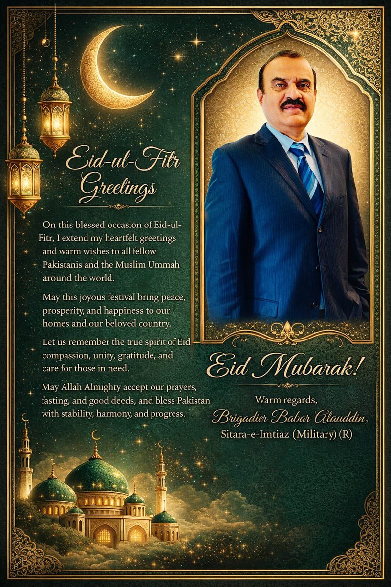 Brigadier Babar Ala-ud-Din SI (M), (R) UPDATES (@brigadierbabar) on Twitter photo 