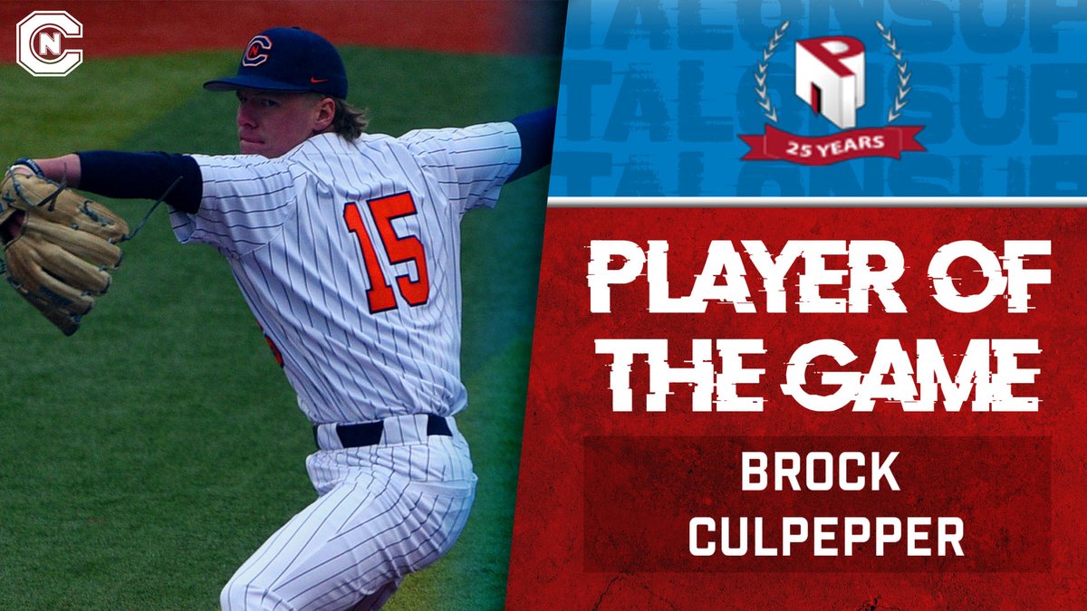 Five strong innings from Brock Culpepper makes him tonight’s Premier Player of the Game. Hear from the senior reliever after a career-performance against Tusculum

📹youtube.com/watch?v=CBdknt…

<a href="/CNBaseball/">Carson-Newman Baseball</a> x #TalonsUp x <a href="/divIIbaseball/">D2 Baseball</a>