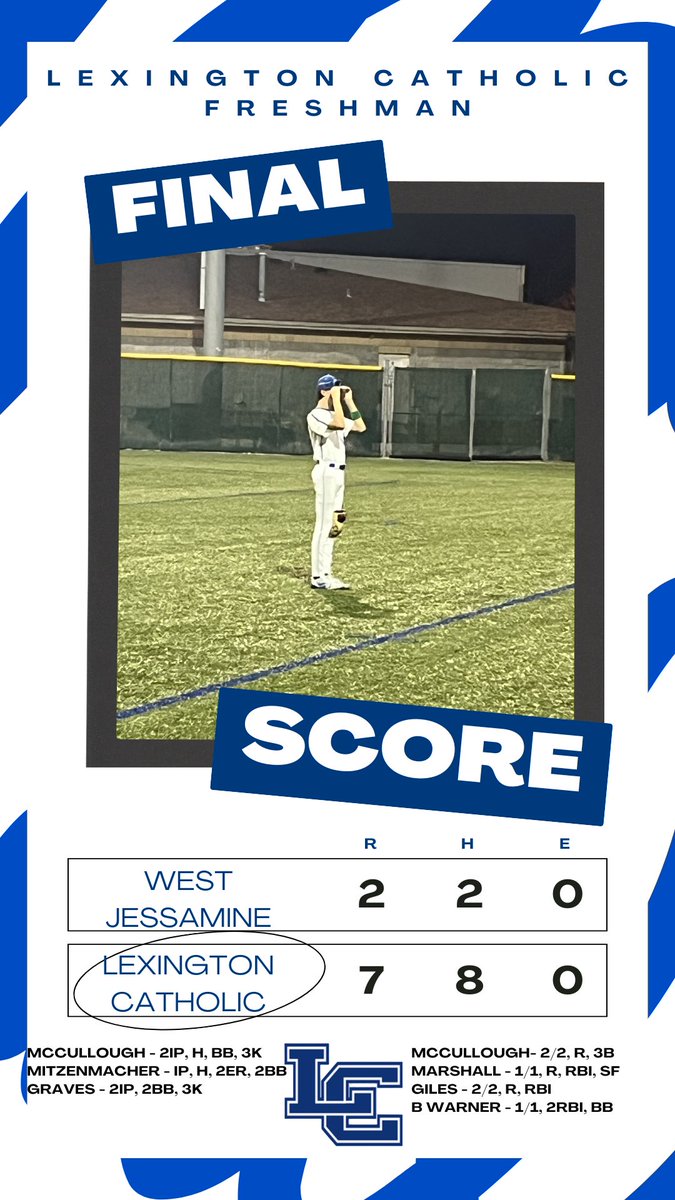 LexCathBaseball's tweet photo. Nice job from the JV and FR teams tonight!!  V/JV are back in action tomorrow afternoon vs Central Hardin at home. Start time 1:00 https://t.co/SfxuBGyxk2
