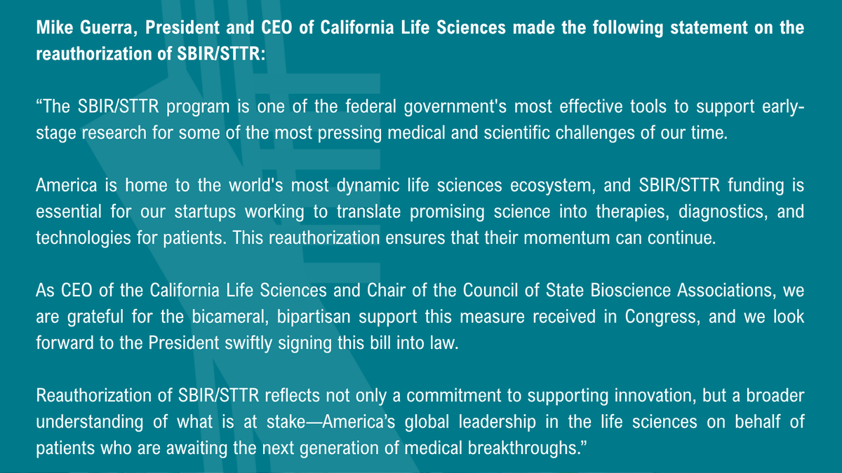California Life Sciences (CLS) tweet media