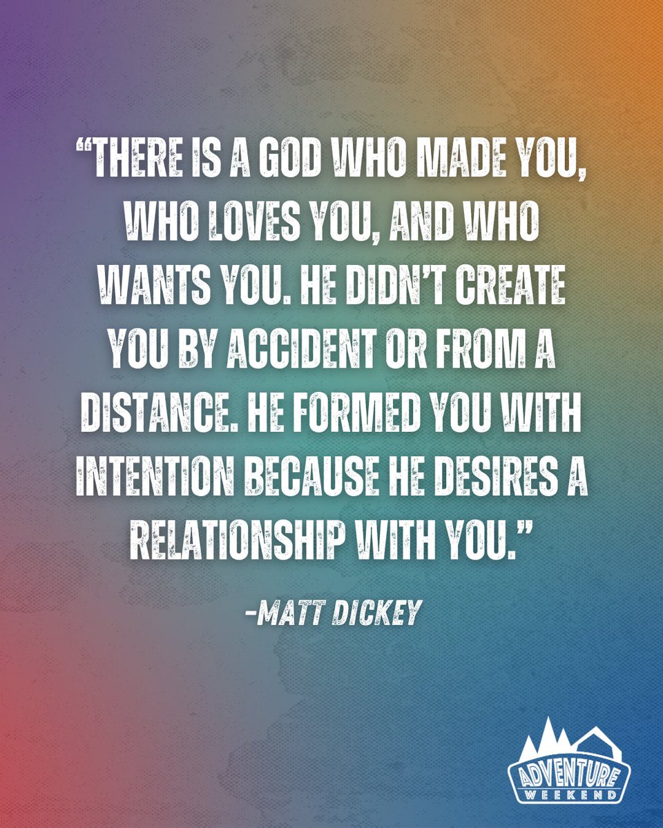 To start #AdventureWeekend, Matt didn’t just challenge the boys in the room. He challenged the men.

From stories of competition &amp; chasing success to a moment that nearly cost him his life, his message was clear. Faith isn’t something we talk about; it’s something we live.