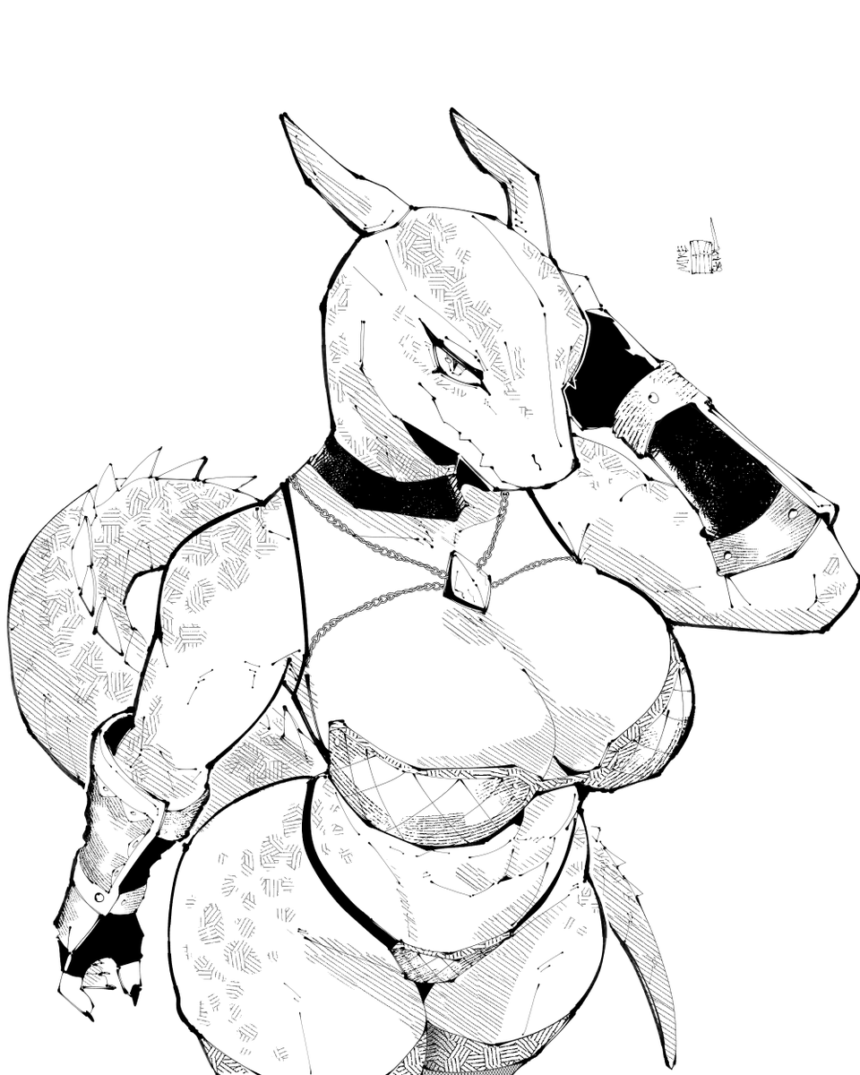 An argonian girl, your bf told you not to worry about (Commission)