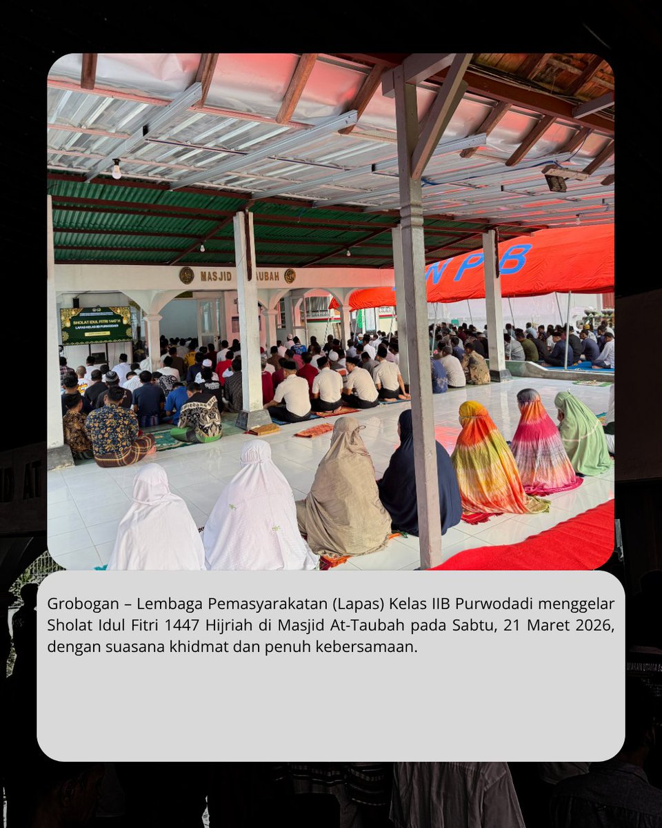lapas_purwodadi's tweet image. Idul Fitri di Balik Jeruji, Lapas Purwodadi Hadirkan Suasana Penuh Kebersamaan

#kemenimipas
#guardandguide
#infoimipas
#Pemasyarakatan
#ditjenpasjateng
#LapasPurwodadi
#SetahunBerdampak