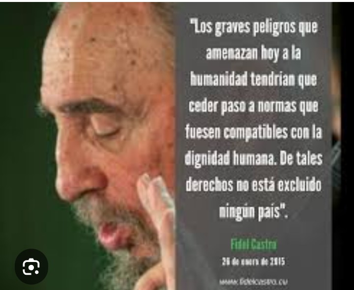 "Los graves peligros que amenazan hoy a la humanidad tendrían que ceder paso a normas que fueran compatibles con la dignidad humana".
¡Vigencia total!
#100AñosConFidel