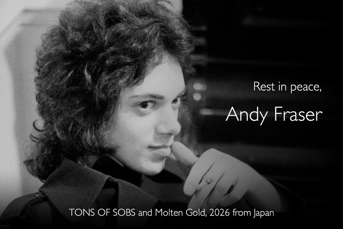 tonsofsobsjapan's tweet photo. いよいよ今夜！ お待ちしております！

Tribute Gig of Paul Kossoff and Andy Fraser 2026
TONS OF SOBS and Molten Gold

2026年3月21日（土）
Rock Bar Crawdaddy Club
https://t.co/gyU2EnMUnP
開場　18：30
開演　19：00 Molten Gold
20：10 TONS OF SOBS
Charge　￥3,500（+1drink） https://t.co/n4b9a0LoRo