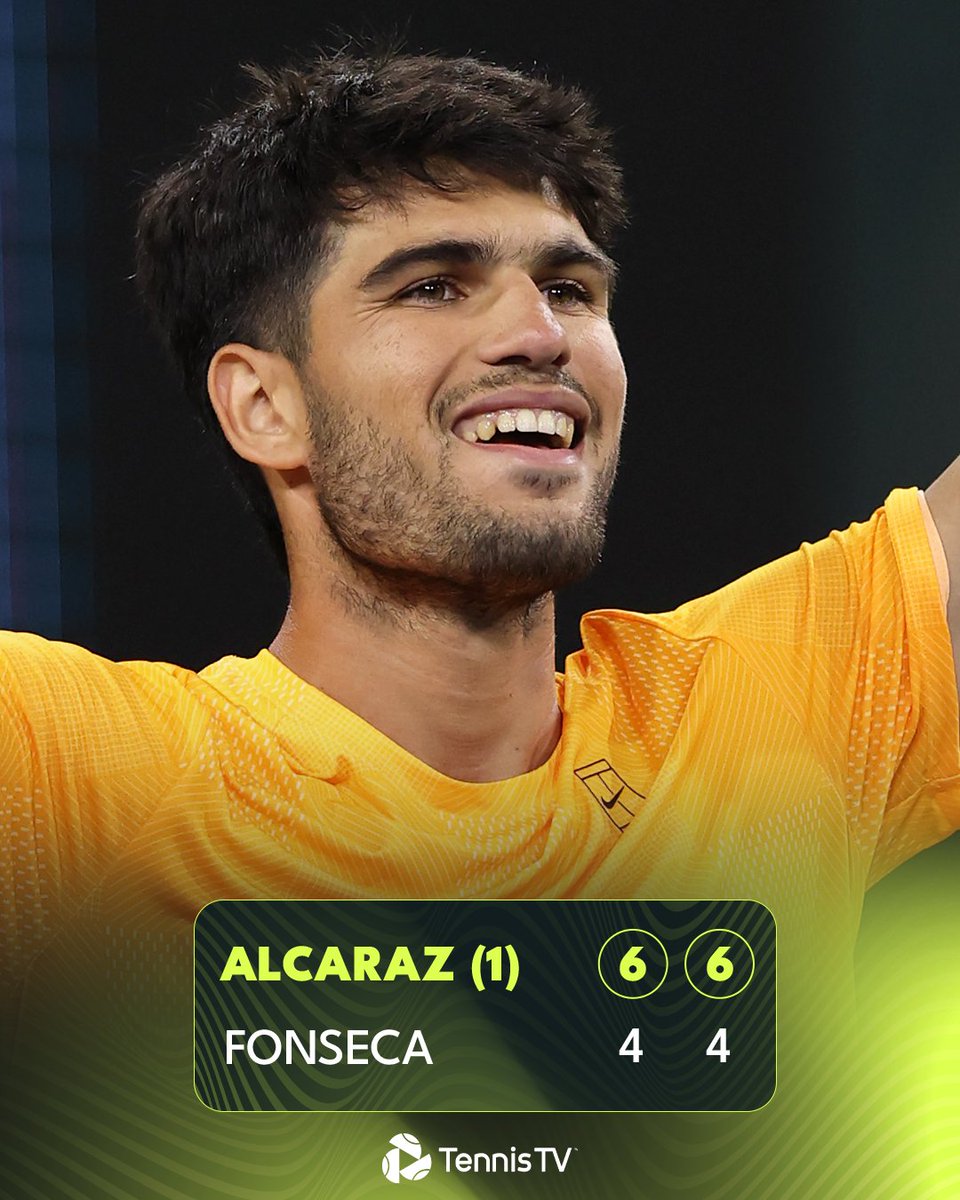THAT’S WHY HE’S WORLD NO. 1 🥇

<a href="/carlosalcaraz/">Carlos Alcaraz</a> puts in a statement performance to defeat Fonseca in their first-ever match!