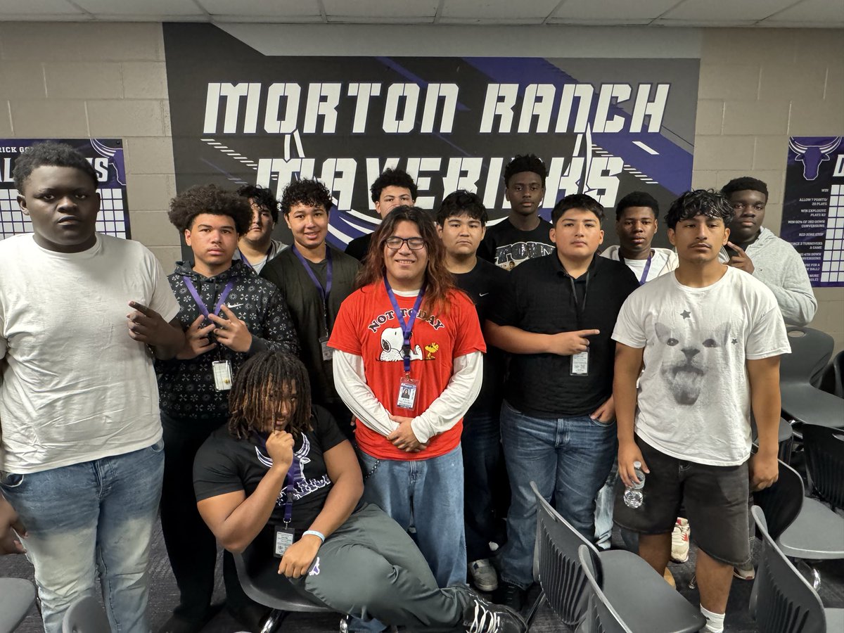 redr8der40's tweet photo. Congratulations to Platoon 1 for being this week’s Accountability Leaders both in the classroom and in their offseason endeavors @MRHS_MavsFTB. Purple Proud! #TTP https://t.co/pI4fX8nXJM