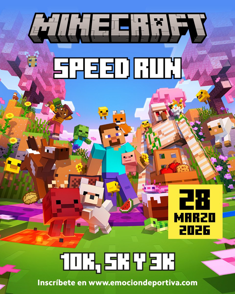 XboxMexico's tweet image. Corre a inscribirte a la segunda edición de #MinecraftRun y participa con tu familia y amigos. 👉 xbx.lv/4rNmRyN