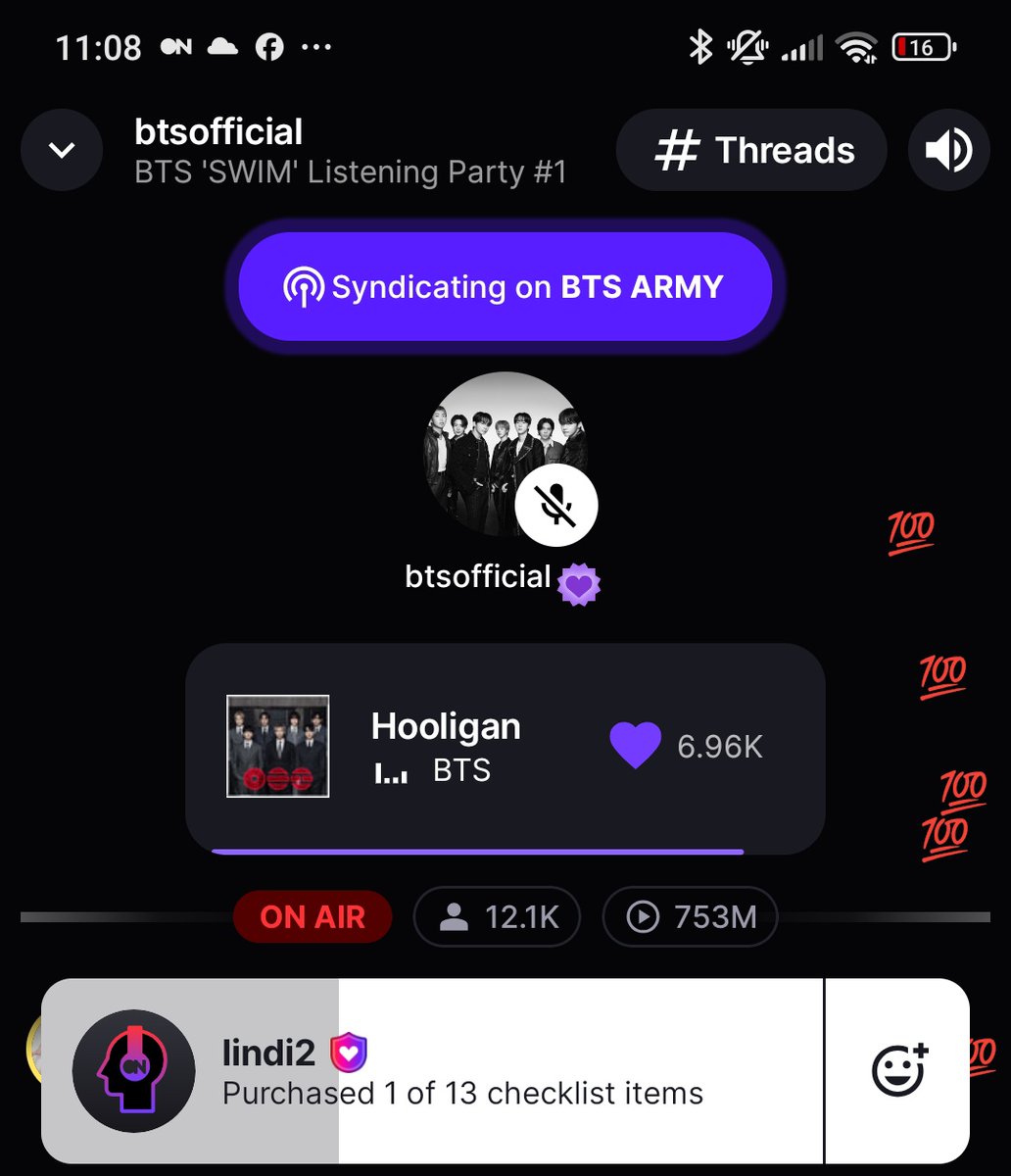 sugadboy's tweet photo. — ARMY, en estos momentos se está realizando el primer listening party oficial de "SWIM" de #BTS en StationHead

Súmense ↓
(https://t.co/eZ7gjInn4T)

SWIM LISTENING PARTY DAY 1 
ARIRANG LISTENING PARTY DAY 1
ARIRANG OUT NOW
#BTS_ARIRANG https://t.co/t9lHneds7H