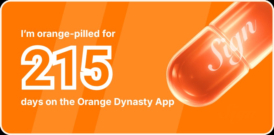 I've been Orange-Pilled and Seeing Signs for 215 days 👀🧡🐉.Join the app and be a better version of yourself! <a href="/Sign/">Sign</a>
orange.sign.global/app?user=QA0GZ…