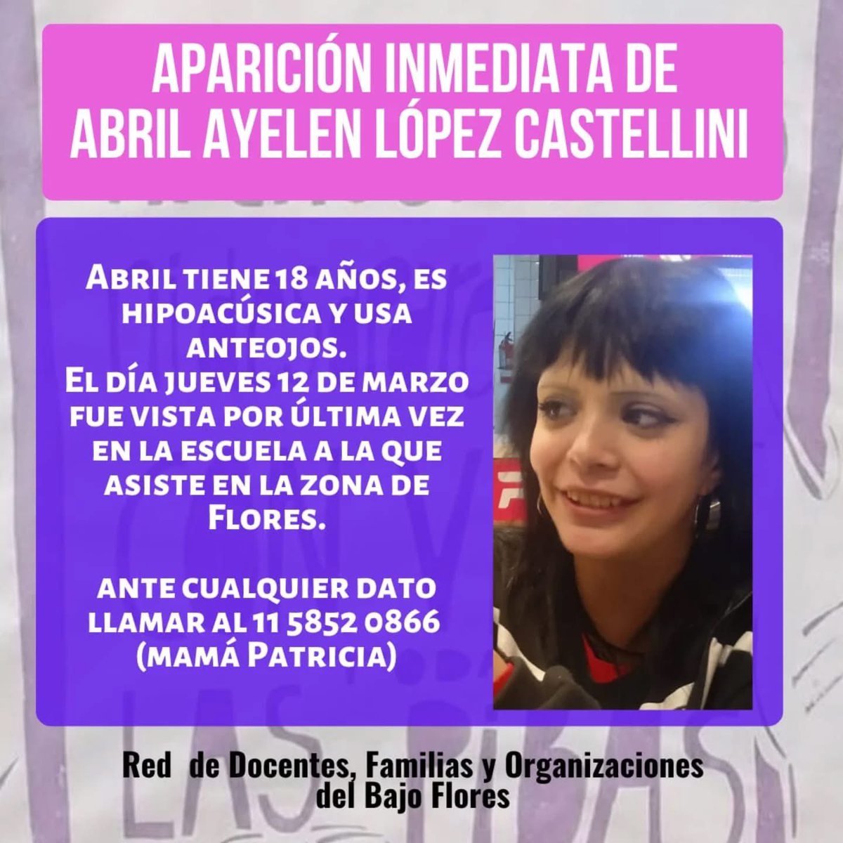 La estamos buscando.