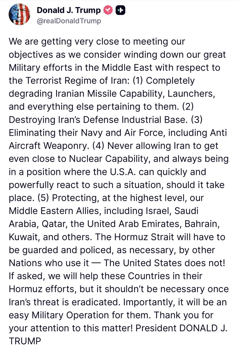 fx16news's tweet image. President Trump says the US is close to meeting its military objectives against Iran “as we consider winding down."

#PresidentTrump #America #IranIsraelWar