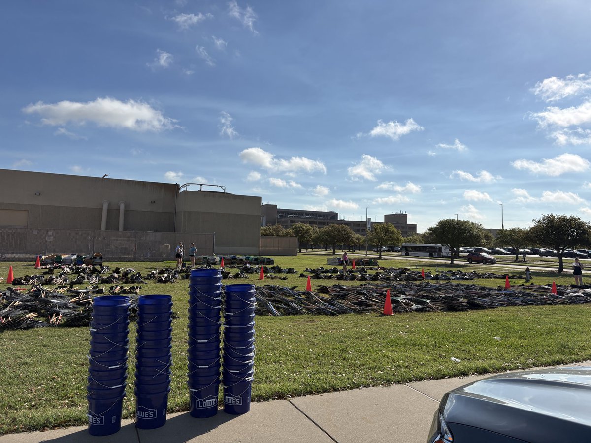 annboehm's tweet photo. @KBTXRusty preparing for The Big Event. Check out the tool piles! @TAMU https://t.co/rl8cDMRdl0