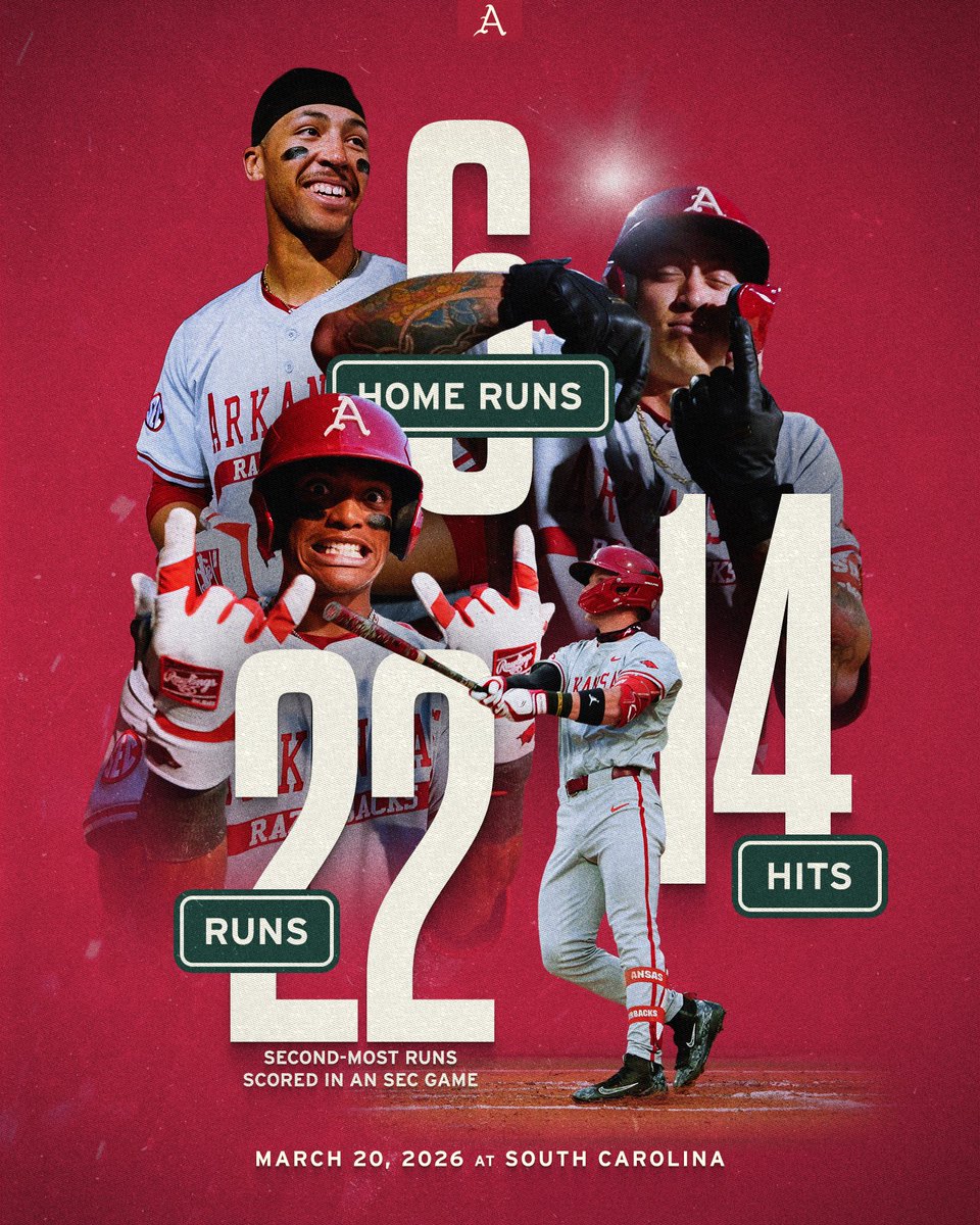 Only a run rule could stop the Hogs