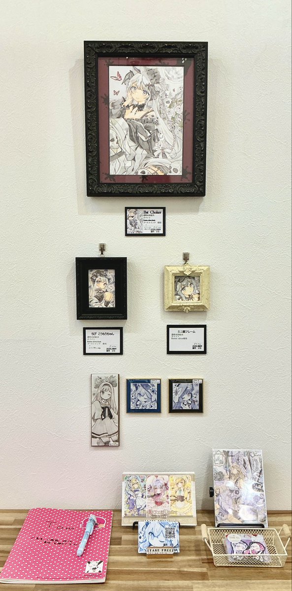 望月とむ　アナログイラスト展　池袋#原画棚展示　春めく季節展2 tweet media