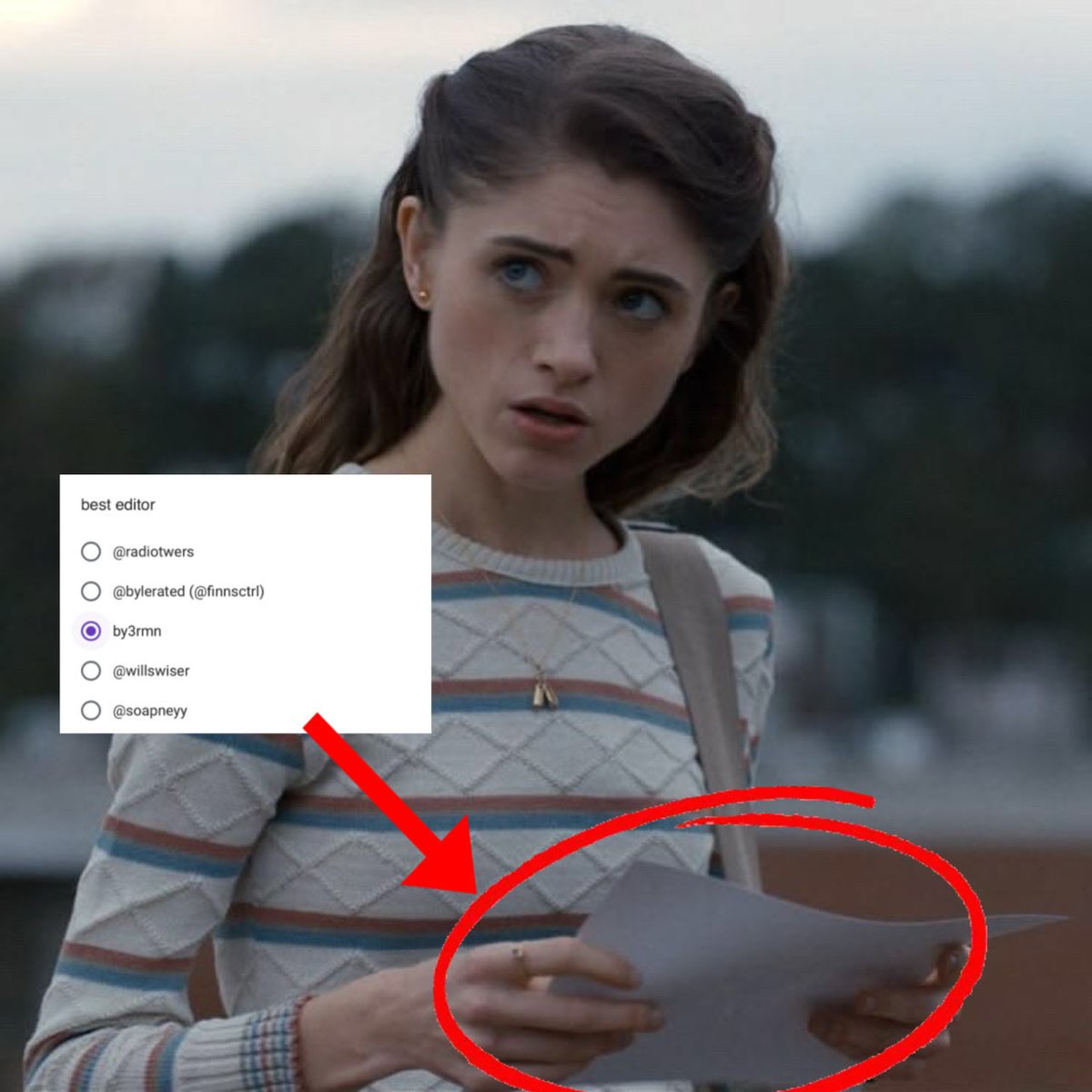 nancy thinks you should vote <a href="/by3rsmn/">Manolya 🫧 mitski byler ceo</a> best editor 🧟‍♀️🧟‍♀️